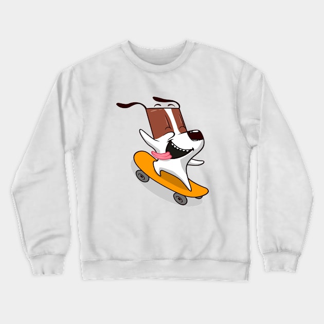 Skateboard Crewneck Sweatshirt by LuckyTheDog